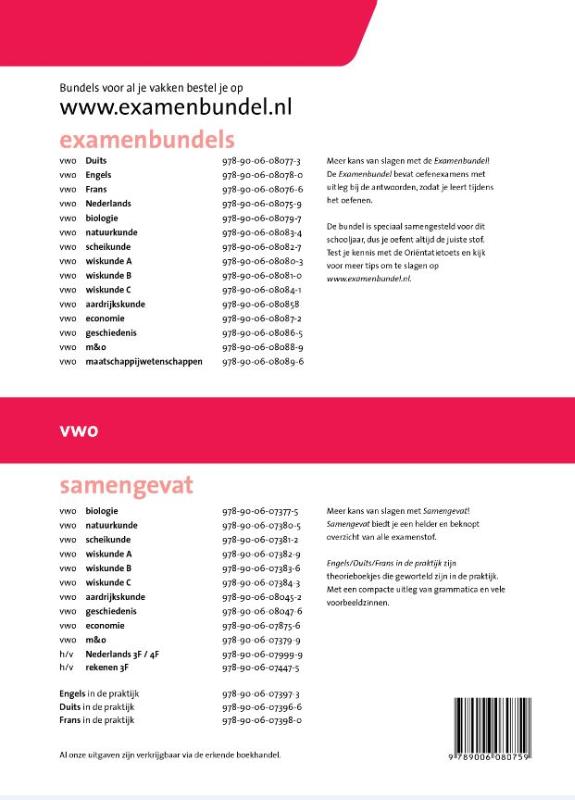 Achterkant van Vwo 2014/2015