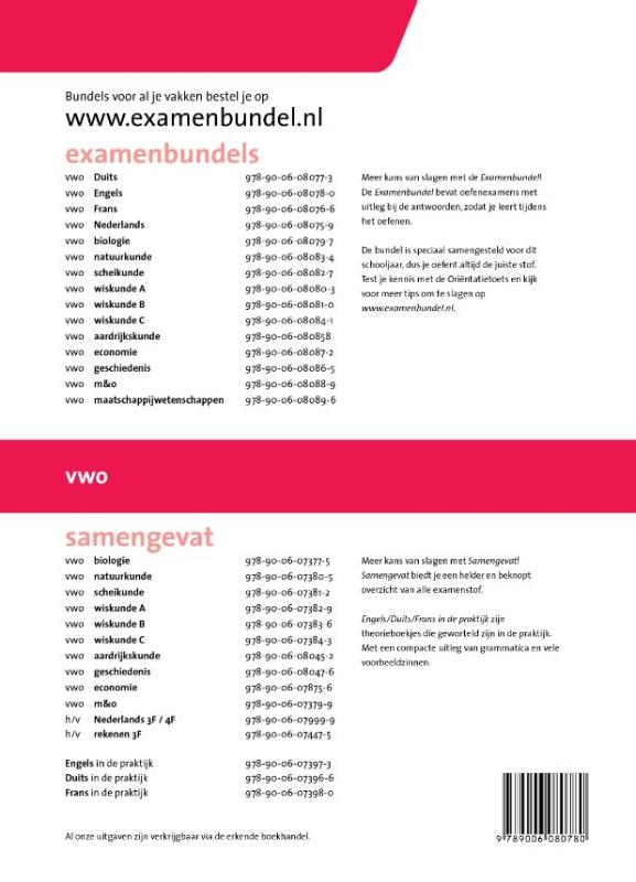 Achterkant van Vwo 2014/2015