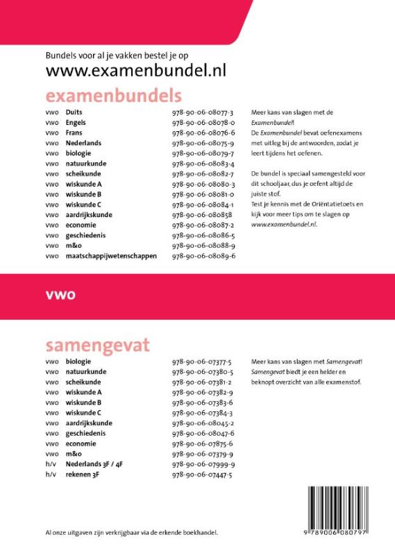 Achterkant van Vwo 2014/2015