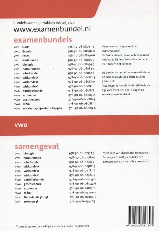 Achterkant van Vwo 2014/2015