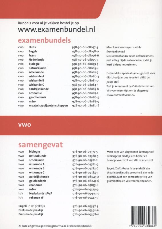 Achterkant van Vwo 2014/2015