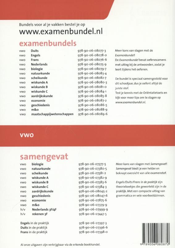 Achterkant van Vwo 2014/2015