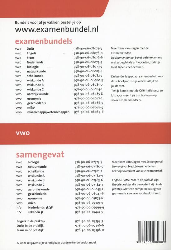 Achterkant van Vwo 2014/2015