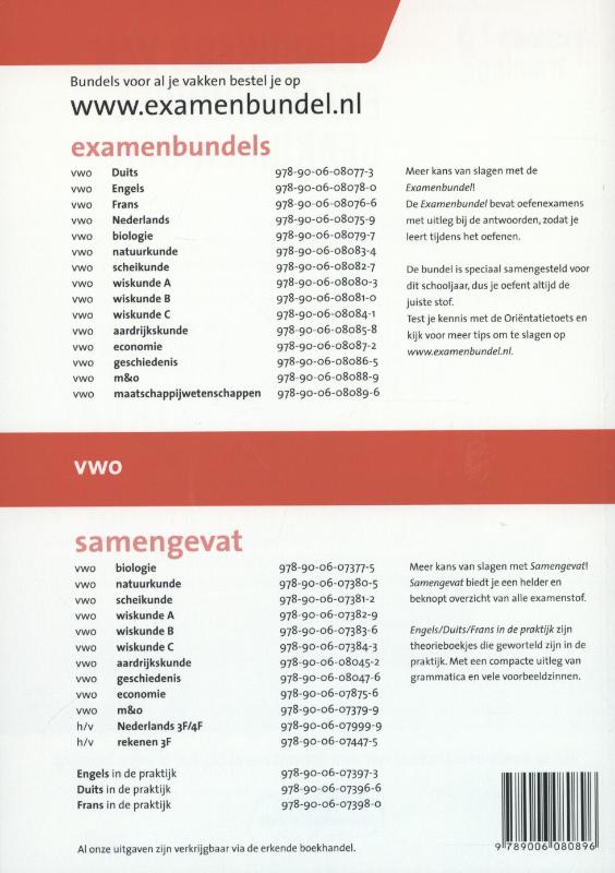 Achterkant van Vwo 2014/2015