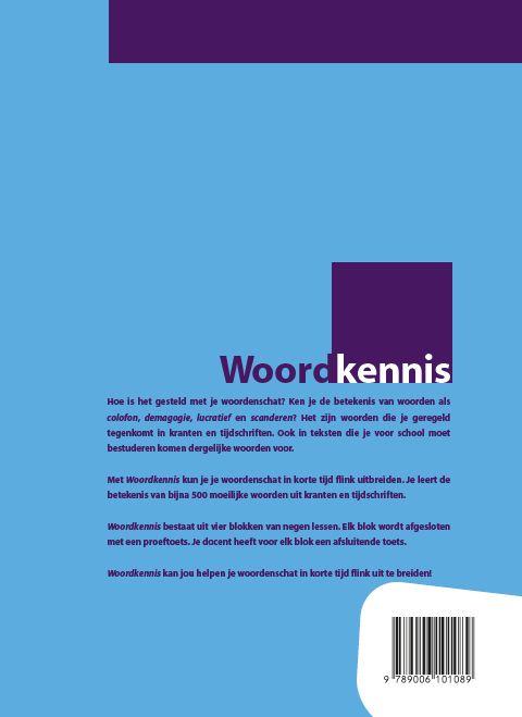 Achterkant van Woordkennis