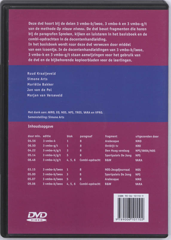 Achterkant van 3 Vmbo-bkgt