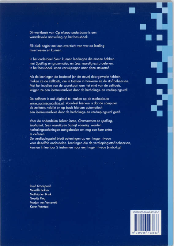 Achterkant van Werkboek