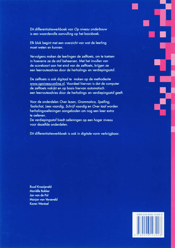 Achterkant van Differtiatieboek Modulair