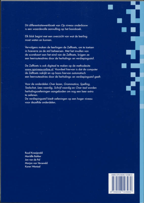 Achterkant van Differentiatiewerkboek