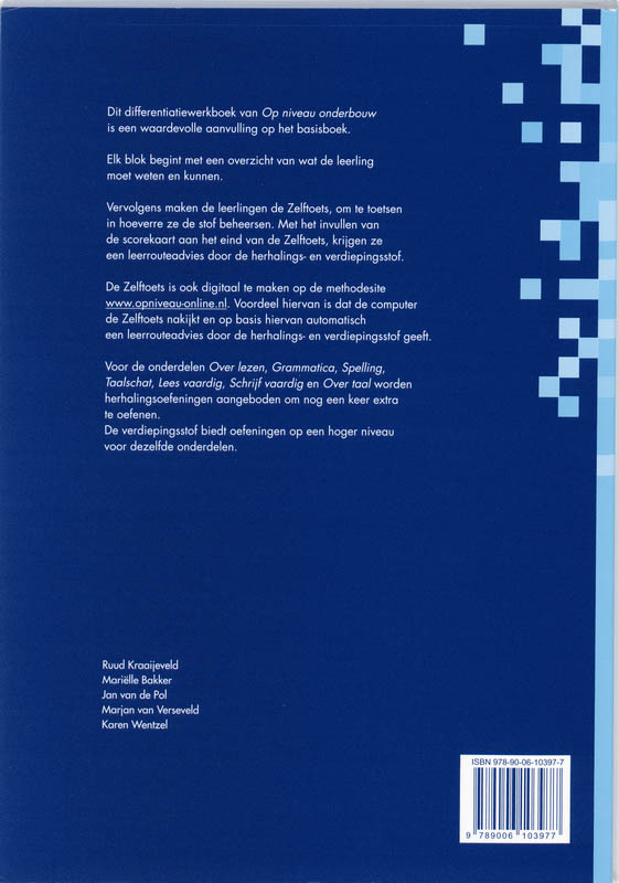 Achterkant van Differentiatieboek Modulair