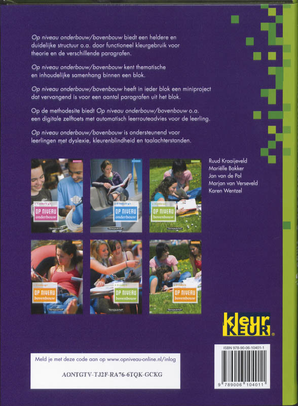 Achterkant van Basisboek