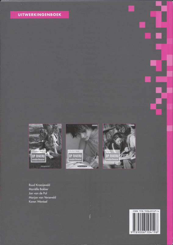 Achterkant van Uitwerkboek