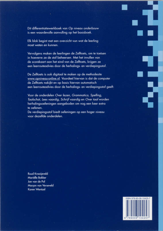 Achterkant van Differentiatiewerkboek Modulair