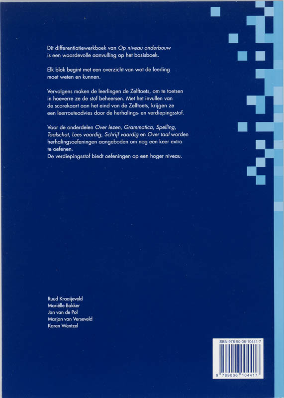Achterkant van Differentiatieboek