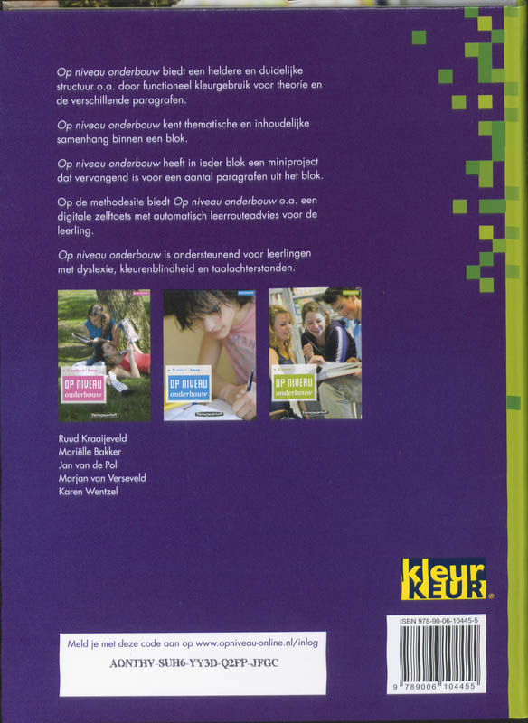 Achterkant van Basisboek