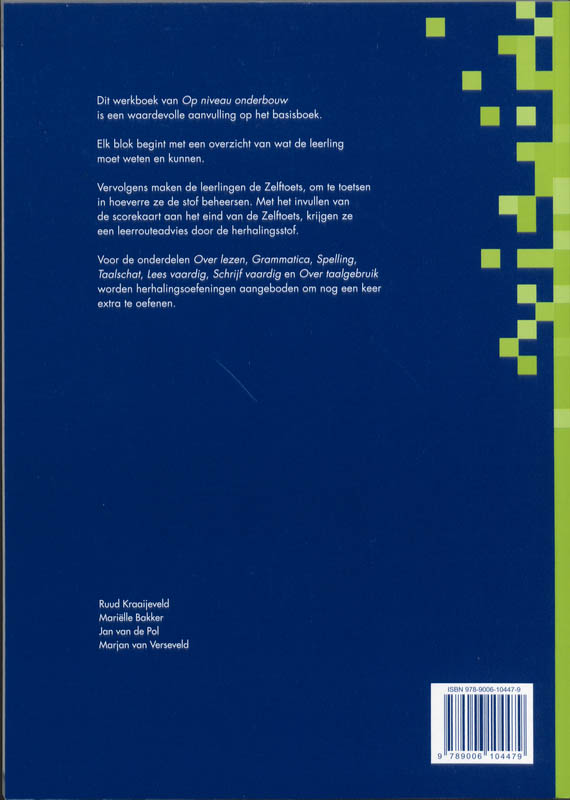 Achterkant van Werkboek
