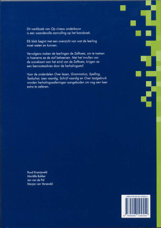Achterkant van Werkboek