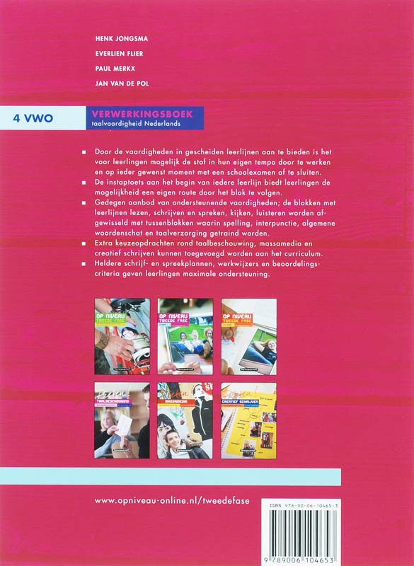 Achterkant van Verwerkingsboek
