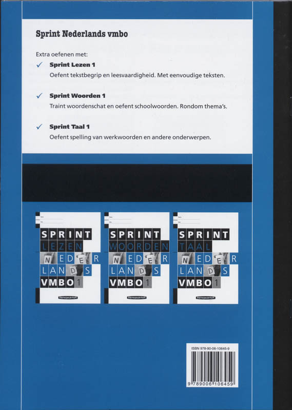 Achterkant van Vmbo 1