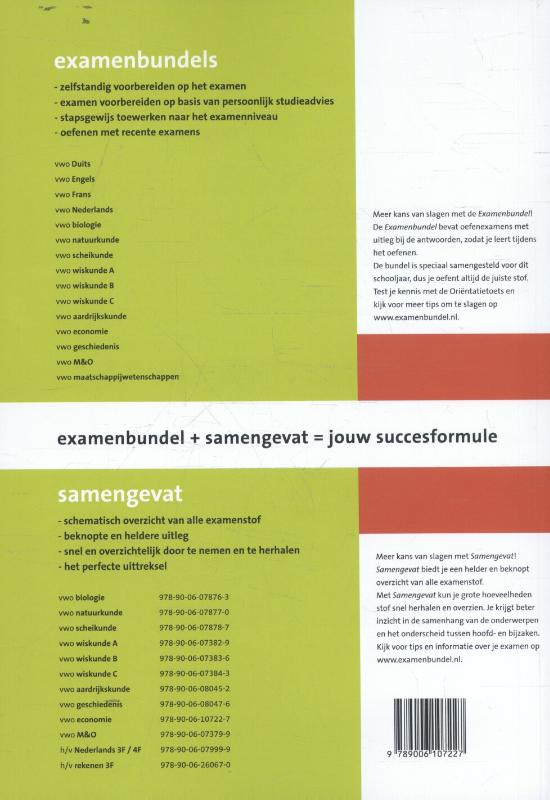 Achterkant van VWO Economie