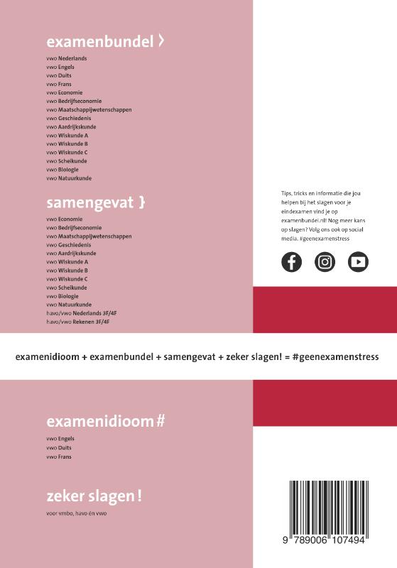 Achterkant van vwo Bedrijfseconomie