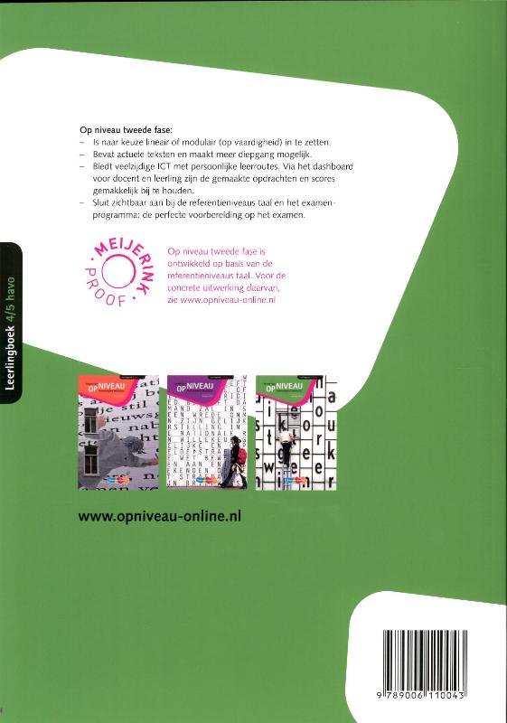 Achterkant van Leerlingenboek 4/5 havo
