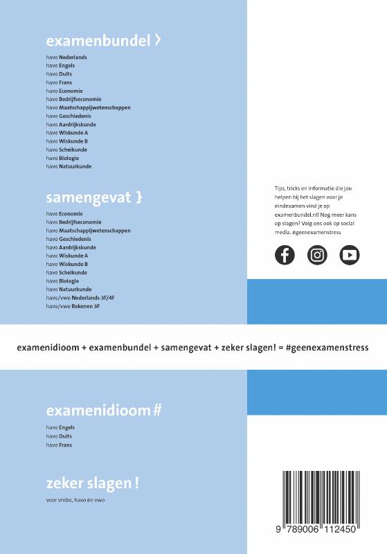 Achterkant van havo Biologie