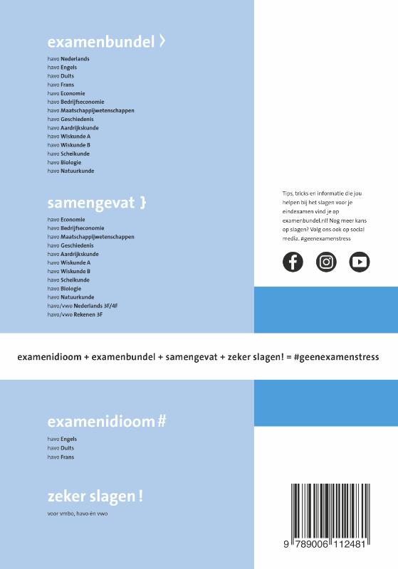 Achterkant van havo Wiskunde A