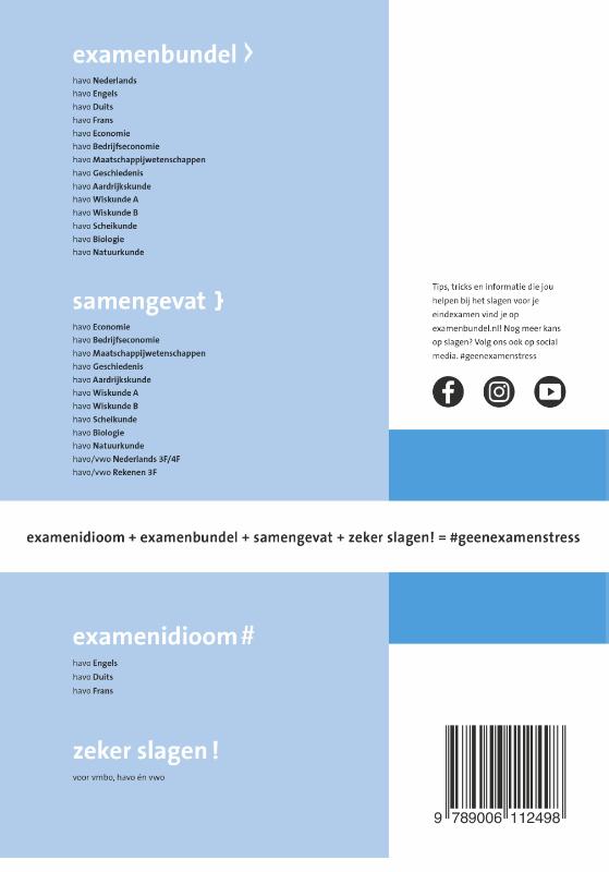 Achterkant van Havo wiskunde B