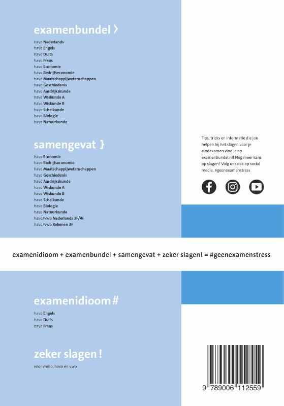 Achterkant van havo Scheikunde