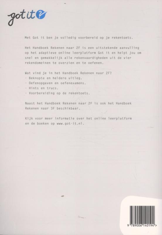 Achterkant van handboek