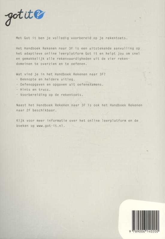 Achterkant van Handboek