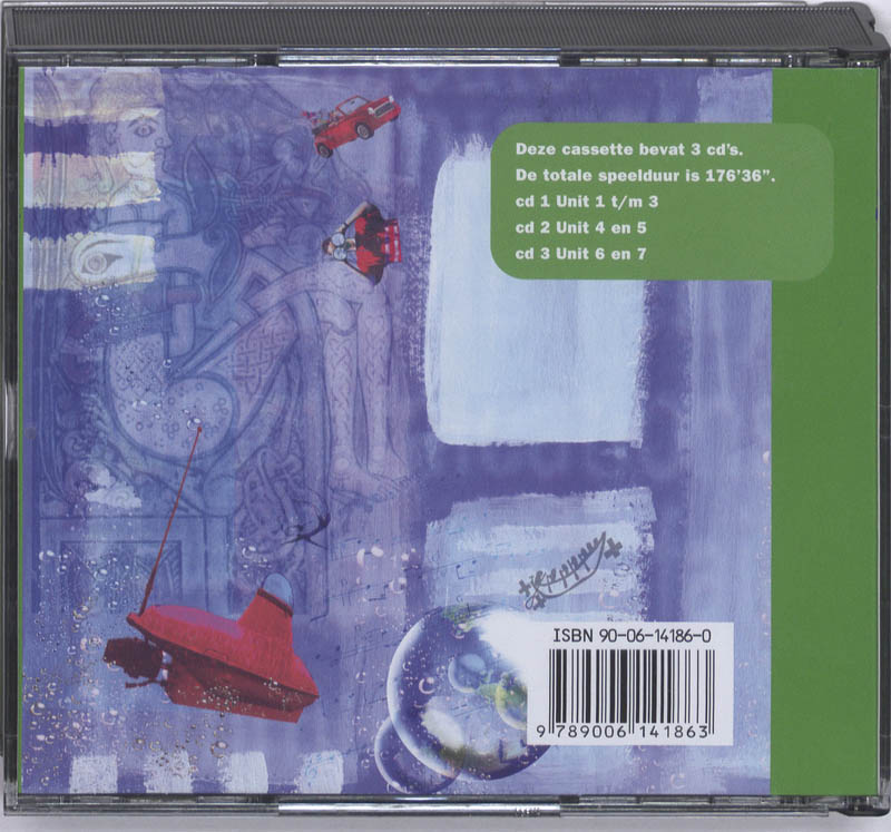 Achterkant van Teacher's CD's blue/green label