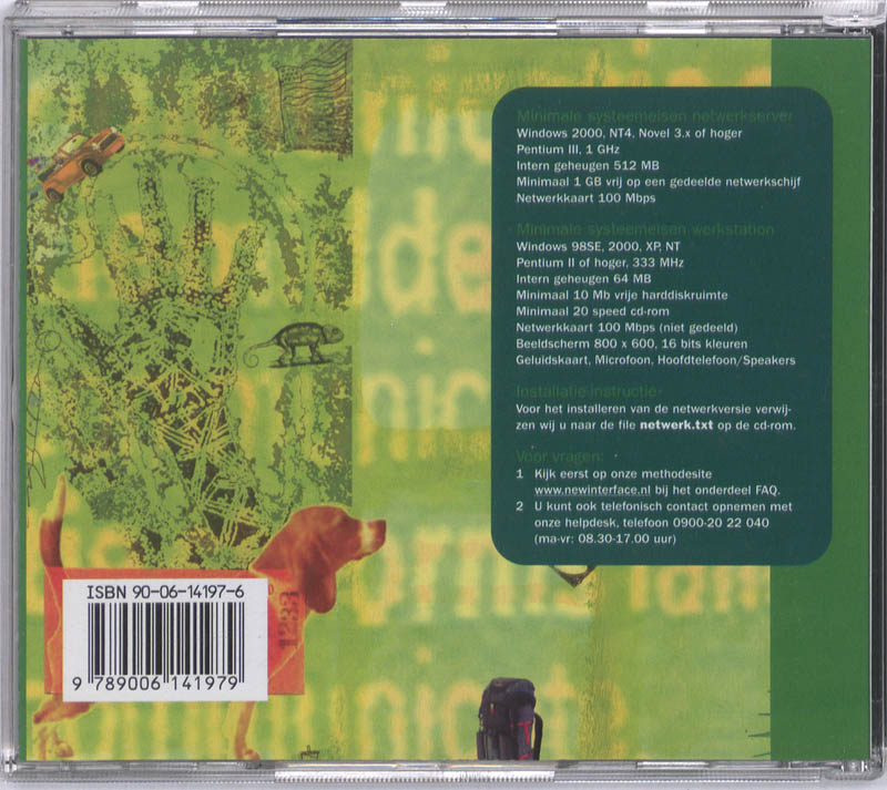 Achterkant van Multimedia CD-ROM voor het netwerk green label