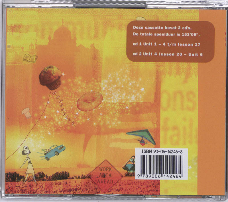 Achterkant van Teacher's CD's yellow/orange label