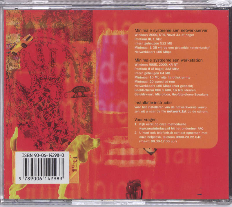 Achterkant van Multimedia CD-rom voor het netwerk Red label