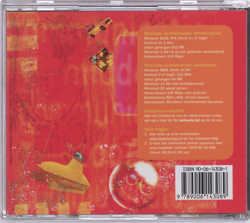 Achterkant van Multimedia CD-rom voor het netwerk Red label