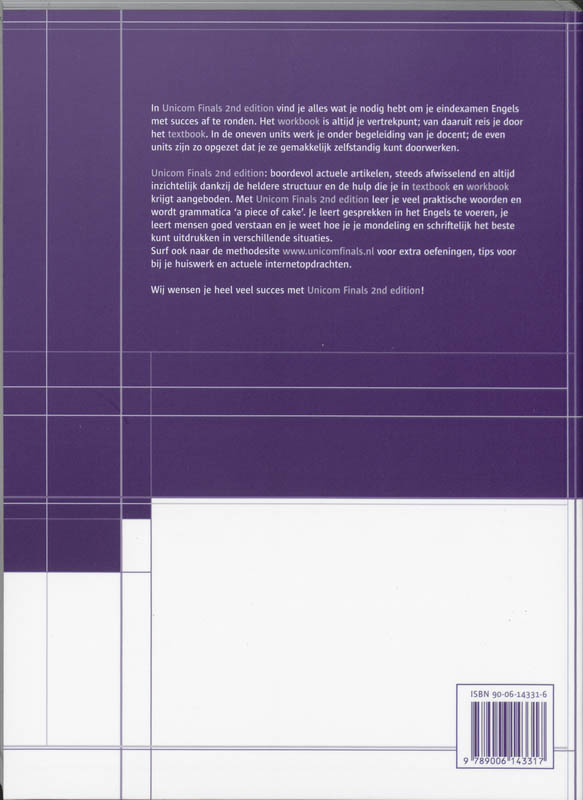 Achterkant van Workbook