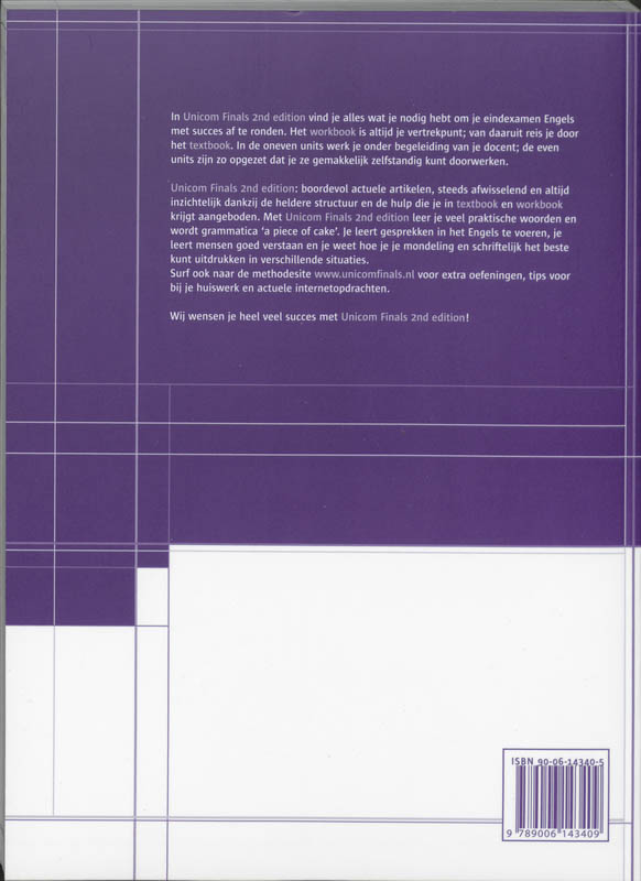 Achterkant van Workbook