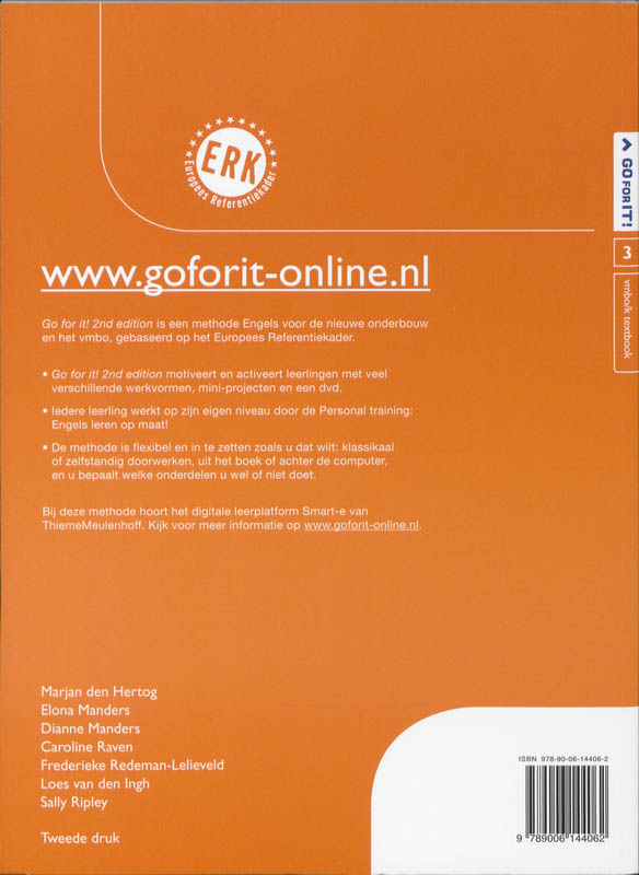 Achterkant van Tekstbook