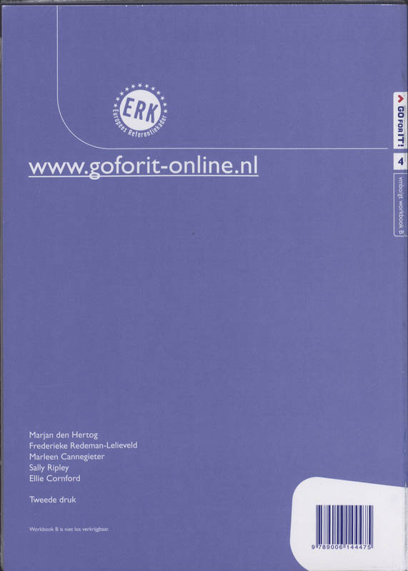 Achterkant van Workbook A