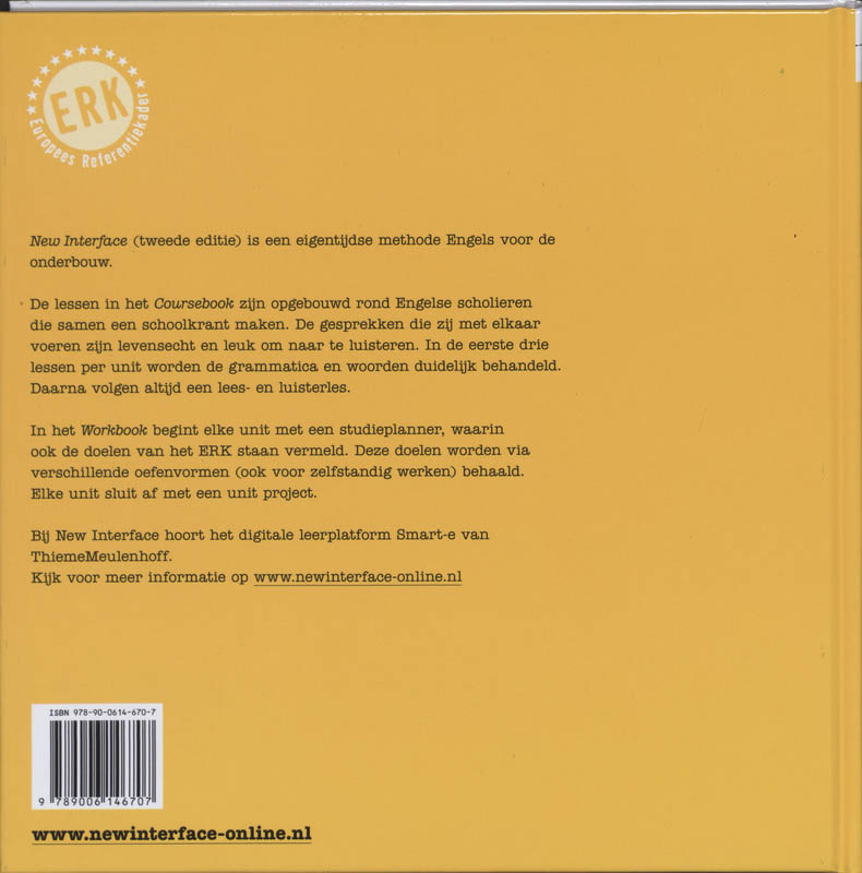 Achterkant van Coursebook