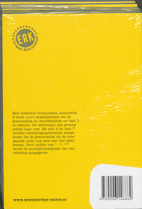 Achterkant van Grammatica scheurblok 3 vmbo (k)gt