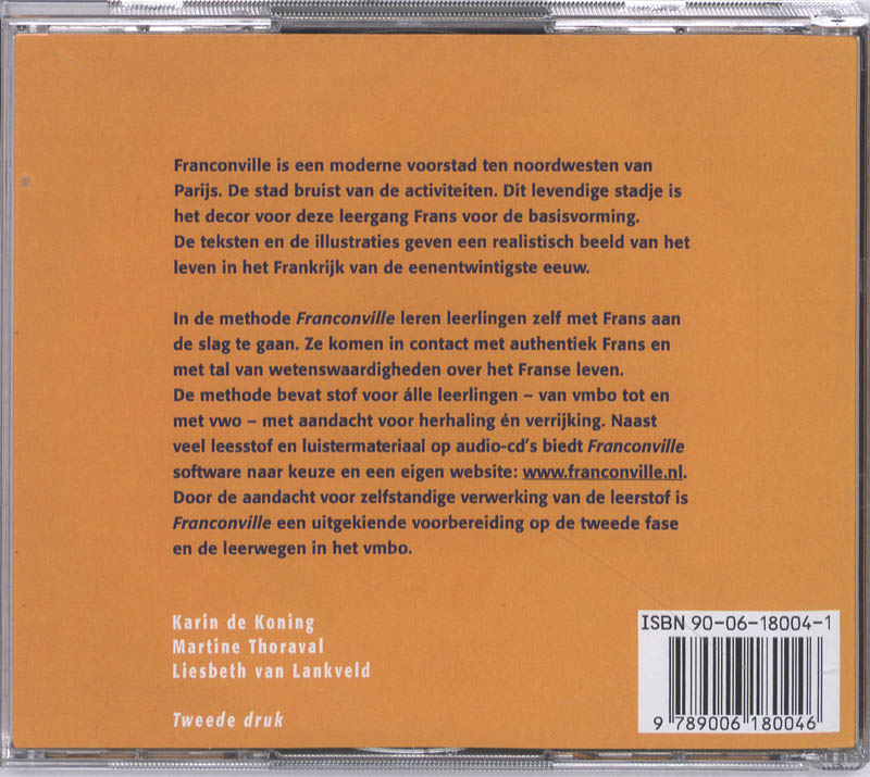 Achterkant van Docenten-cd's