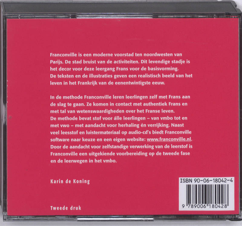 Achterkant van Docenten-cd's