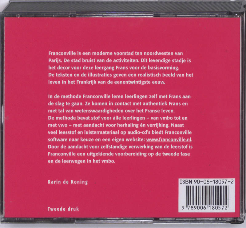 Achterkant van Docenten-cd's