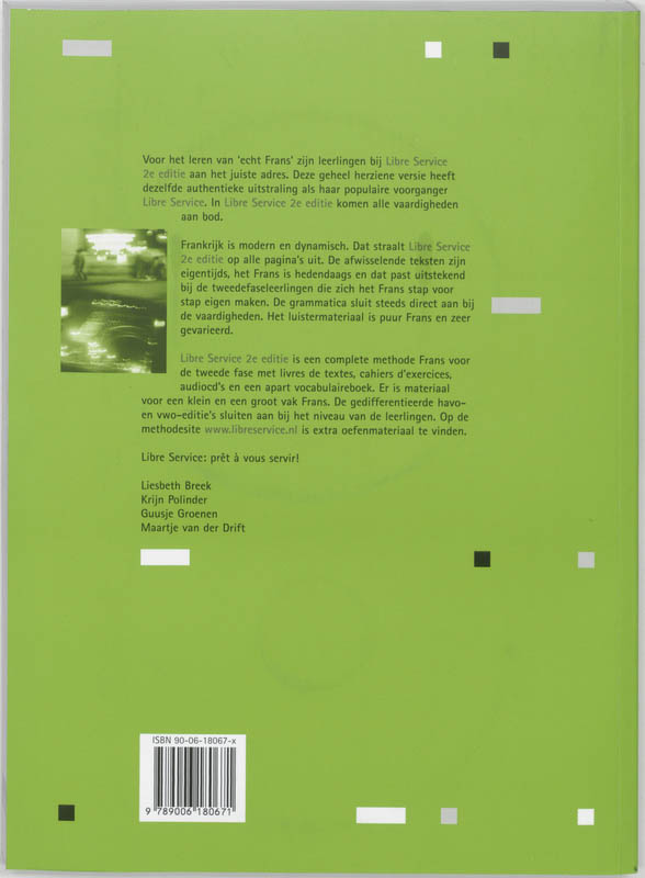 Achterkant van Cahier d'exercices