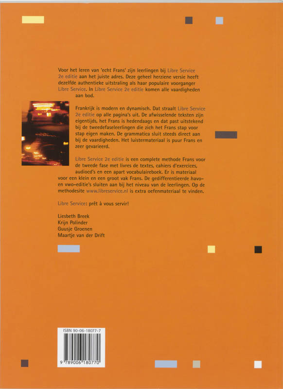 Achterkant van Livre de textes