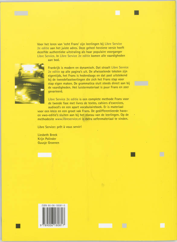 Achterkant van Cahier d'exercices