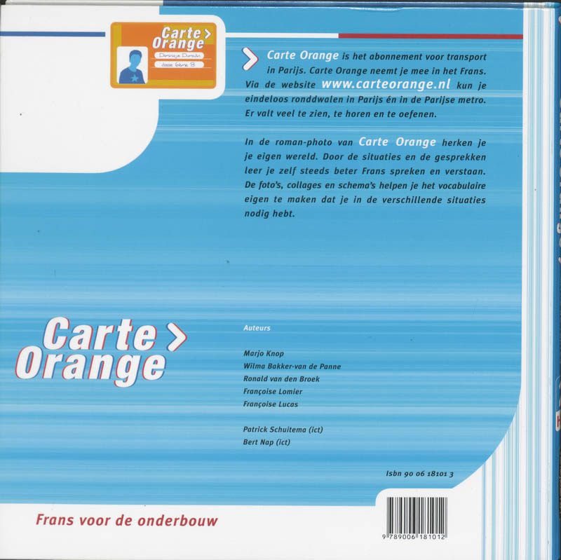 Achterkant van Livre de textes